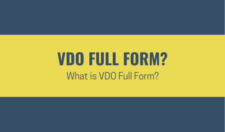 What is VDO Full Form