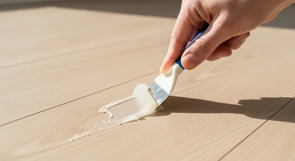 removing glue from vinyl flooring