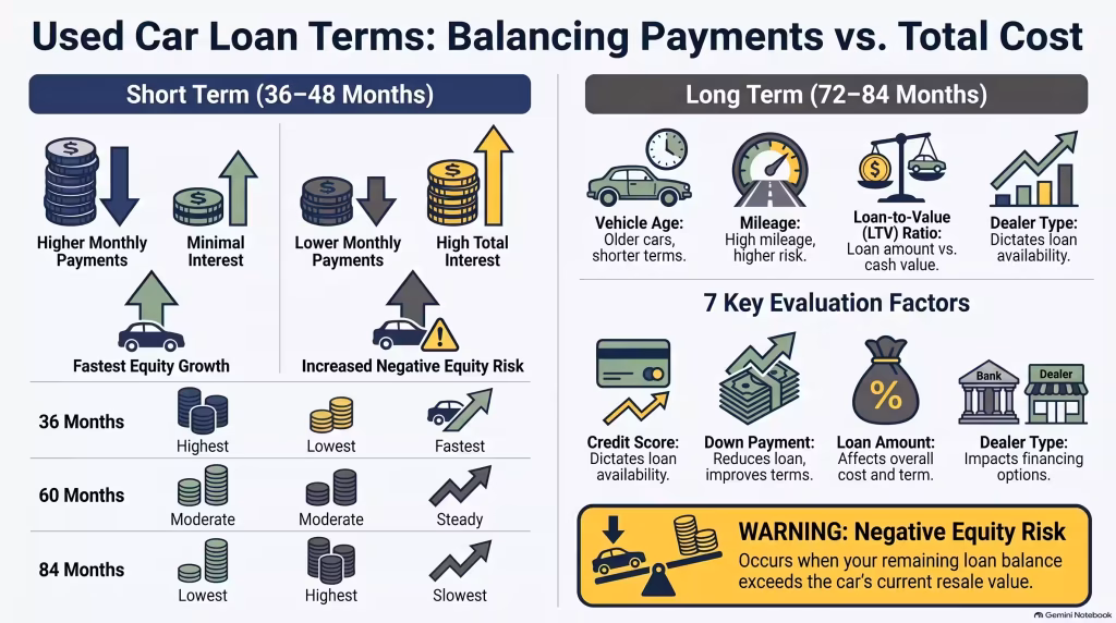 How Long Can You Finance a Used Car infographic