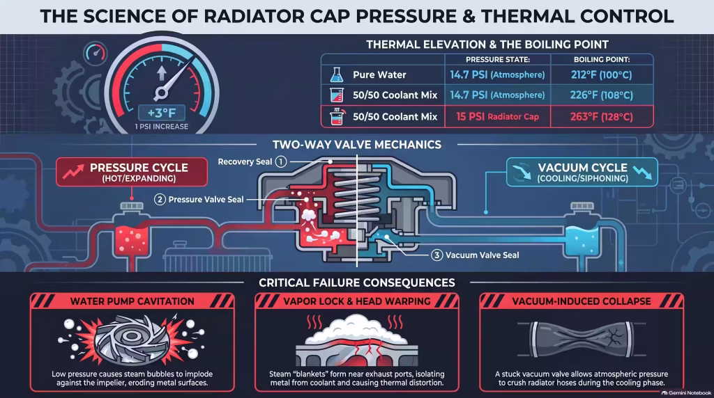 Radiator cap pressure